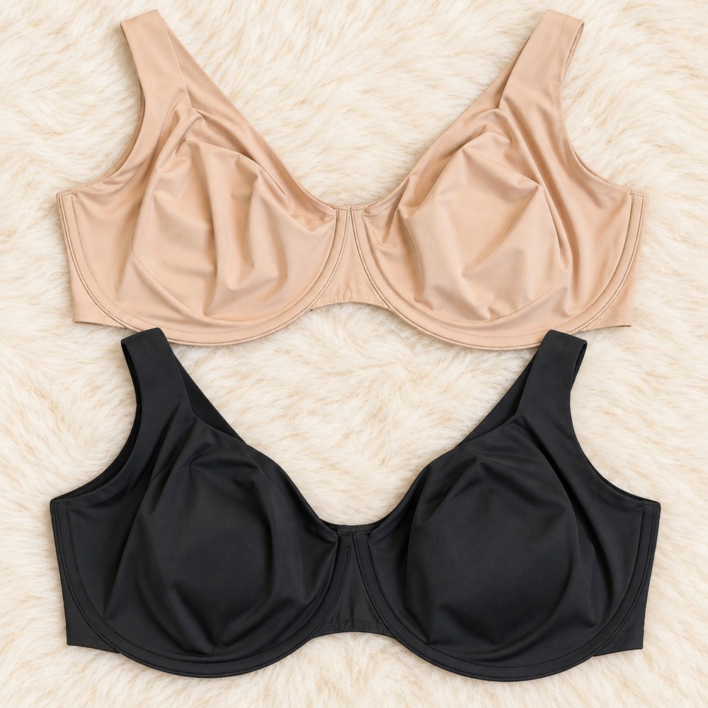 ThirdLove Bra Lot 2 Unlined Underwire Minimizer Second Skin Black Nude Everyday